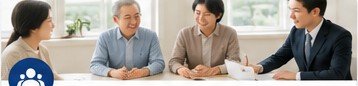 家族で相続について相談するイメージ
